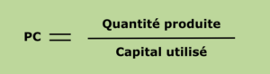 formule productivité capital